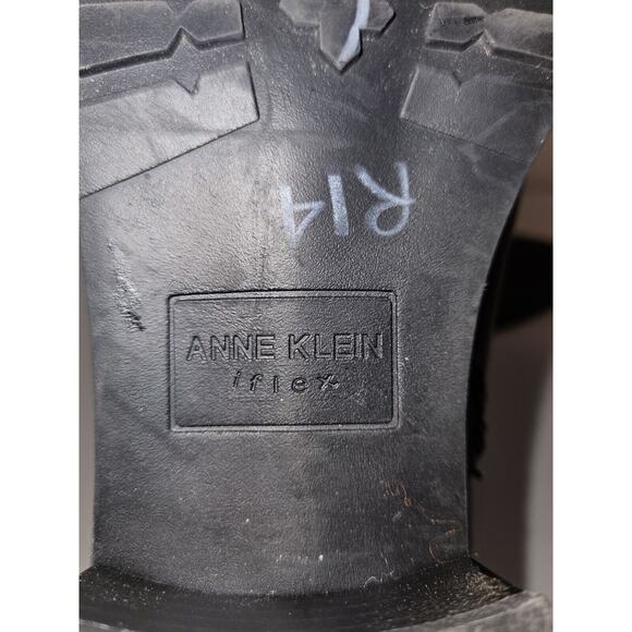 Anne Klein Iflex Leather Boots Cady Black Women’s 10M Ankle Zipper - Picture 9 of 10